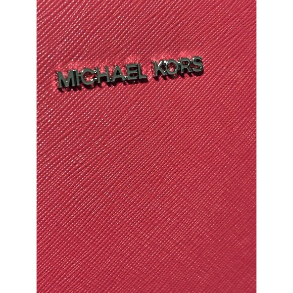 MICHAEL KORS MARILYN MEDIUM SATCHEL SHOULDER BAG MK DARK RASPBERRY PINK LEATHER - Picture 2 of 12